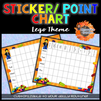 Lego Sticker Chart