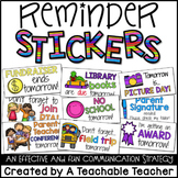 Reminder Stickers for Parent Communication Notes Home