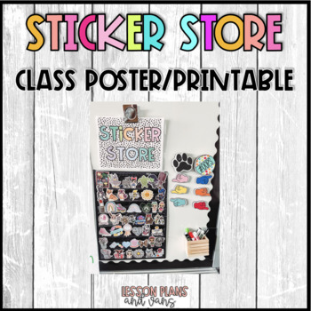 Preview of Sticker Store - Classroom Poster