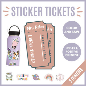 Preview of Sticker Store Tickets 