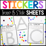 Sticker Worksheets: Fine Motor Alphabet with Stickers