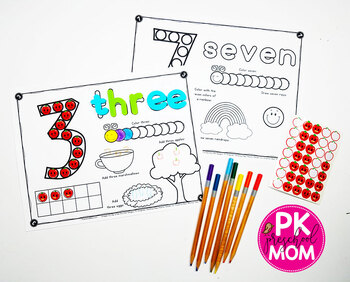 Sticker Worksheets: Numbers 1-10