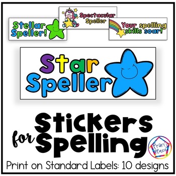 Preview of Stickers for Spelling Work! :  Print on Labels