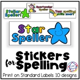 Stickers for Spelling Work! :  Print on Labels
