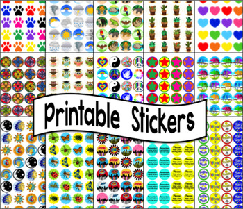 Preview of Stickers - 60 Printable Sticker Templates