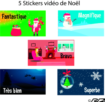 Preview of Stickers animés de Noël (vidéo + musique) pour Seesaw