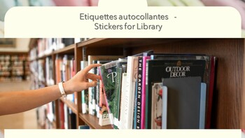 Preview of Stickers for library  Dewey