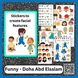 Stickers to create facial features