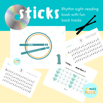 Preview of Sticks 1: Rhythm reading book with fun back tracks