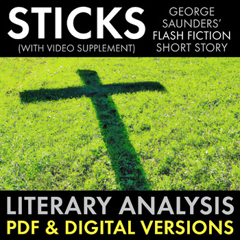 Preview of Sticks by George Saunders, Modern Short Story Literary Analysis, PDF & Digital