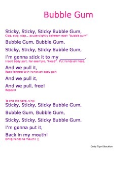 Preview of Sticky Bubble Gum Song