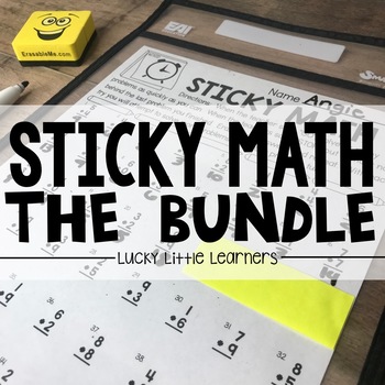 Preview of Sticky Math Bundle | Math Fact Fluency Practice