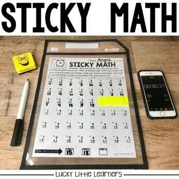 Preview of Sticky Math | Math Fact Fluency Practice