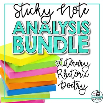 Preview of Sticky Note Analysis Bundle: Literary, Rhetoric, Poetry
