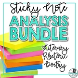 Sticky Note Analysis Bundle: Literary, Rhetoric, Poetry
