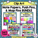 364 Clip Art PNGs - Sticky Notes, Push Pins & Map Pins- BU