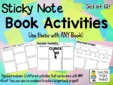 Sticky Note Book Activities - Use with ANY Book! - Set of 12!