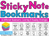 Sticky Note Bookmarks with Reading Strategies