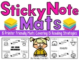 Sticky Note Mats with Reading Strategies