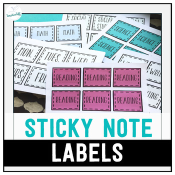 Preview of Sticky Note Post Its Label Templates