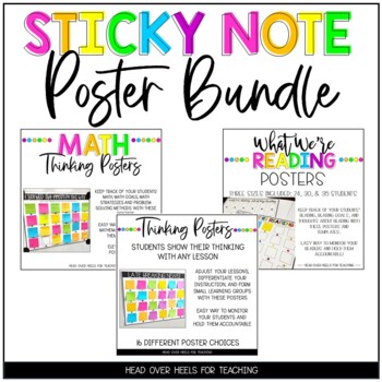 Preview of Sticky Note Poster Bundle | Exit Slips | Assess Student Learning