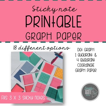 Sticky Note Printable Graph Paper by Simply Acute Ideas