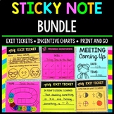 Sticky Note Printables - IEP - Exit Ticket - Incentive Cha