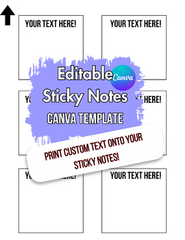 Print on sticky notes template