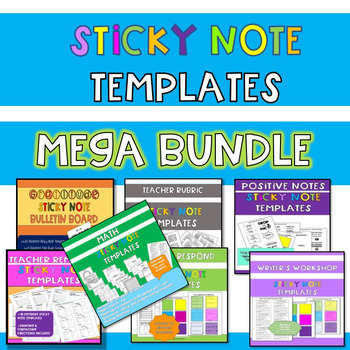Preview of Sticky Note Template MEGA BUNDLE