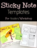 Sticky Note Templates for Readers Workshop