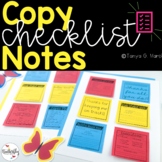 Sticky Note Templates for Teachers [Editable] |Copy Checkl