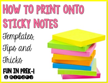 Sticky Note Tutorial & Template Freebie! by Jessica Fredrickson | TpT