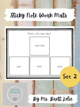 Preview of Sticky Note Work Mats Set 2