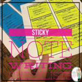 FREE | Sticky Note Writing Checklists (Essay Organization)