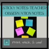 Sticky Notes: Admin's Teacher Observation Messages
