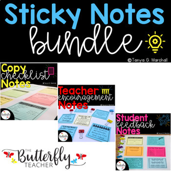 Preview of Sticky Note Templates | Editable & Printable Sticky Note Templates for Teachers