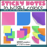 Sticky Notes Clip Art in Bright Colors