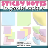 Sticky Notes Clip Art in Pastel Colors