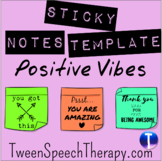 Sticky Notes Template: Positive Vibes