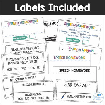 Sticky Notes and Labels for Speech Language Pathologists | TpT