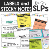 Sticky Notes and Labels for Speech Language Pathologists