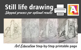 Still Life Drawing step-by-step printable