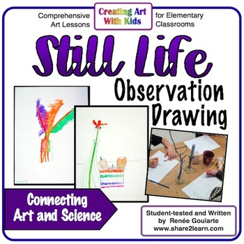 Art Lesson Still Life Observation Drawing | TpT