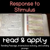 Stimulus and Response Read and Apply {NGSS MS-LS1-8}