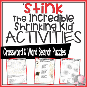 Stink The Incredible Shrinking Kid Activities Crossword Puzzle and Word