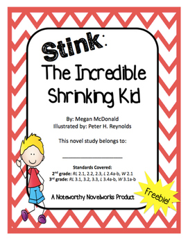 Preview of Stink the Incredible Shrinking Kid Novel Study FREEBIE!
