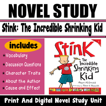 Stink the Incredible Shrinking Kid by Megan McDonald Novel Study
