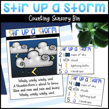 Preview of Stir Up a Storm Weather Counting Activity for the Sensory Bin