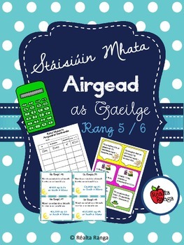 Preview of Stáisiúin Mhata - Airgead (as Gaeilge) // Maths Stations - Money (in Irish)