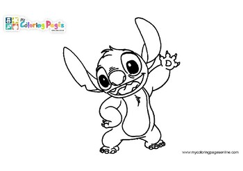 Stitch Coloring Pages for Kids by The Learning Apps